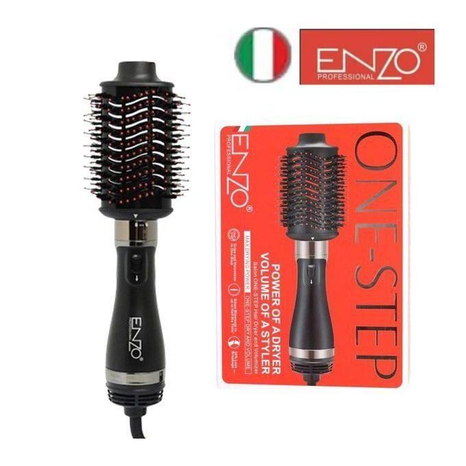 ENZO One-Step Hair Dryer & Volumizer Brush – Black