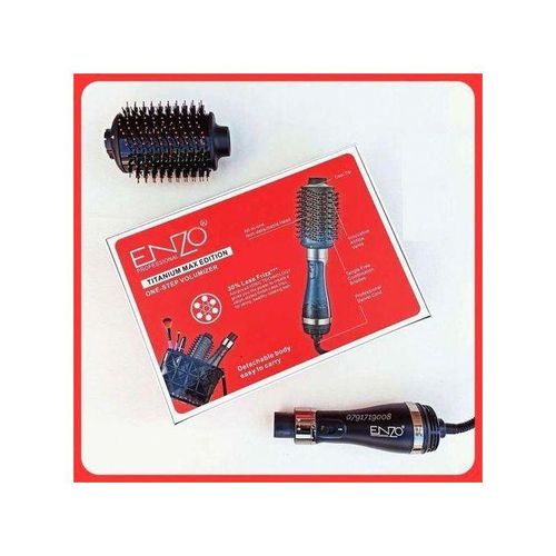 ENZO One-Step Hair Dryer & Volumizer Brush – Black