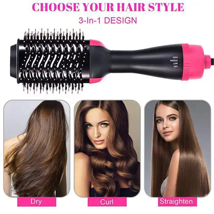 ONE STEP Hot Air Hair Brush – 1200W Hair Dryer & Volumizer | 3 Heat Settings