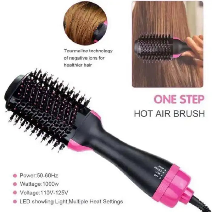 ONE STEP Hot Air Hair Brush – 1200W Hair Dryer & Volumizer | 3 Heat Settings