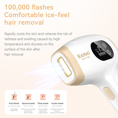 Ice Cooling IPL Laser Hair Removal Device – Painless Permanent Hair Reduction for Women & Men